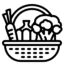 سبد سیب زمینی و پیاز