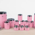 سرویس جهیزیه 21 پارچه صورتی درب کروم دیاکو