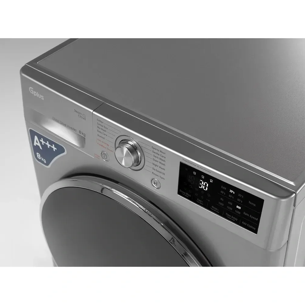 ماشین لباسشویی جی پلاس 8 کیلویی مدل GWM R88