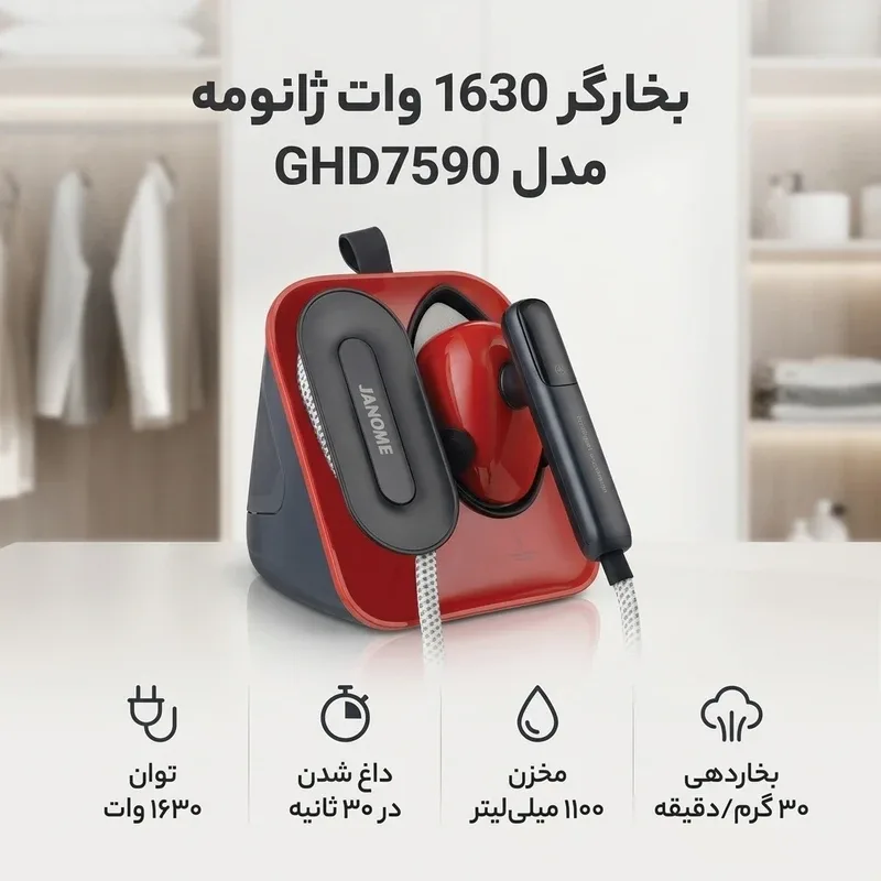 بخارگر 1630 وات ژانومه مدل GHD7590